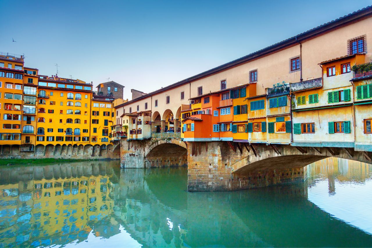 View of Ponte Vecchio Florence Italy